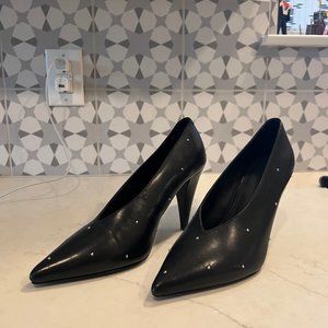 All Saints Adrianna black studded 3.5 inch heel Size 39